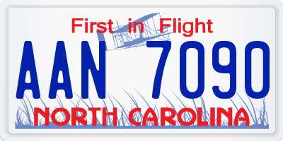 NC license plate AAN7090
