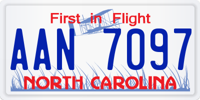 NC license plate AAN7097
