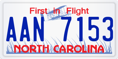NC license plate AAN7153