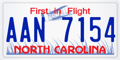 NC license plate AAN7154
