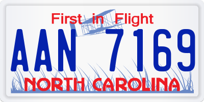 NC license plate AAN7169