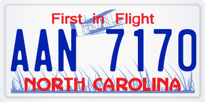 NC license plate AAN7170