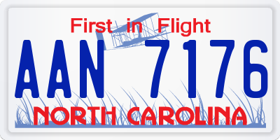 NC license plate AAN7176