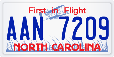 NC license plate AAN7209