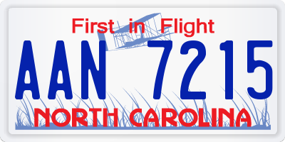 NC license plate AAN7215