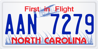 NC license plate AAN7279