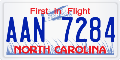 NC license plate AAN7284