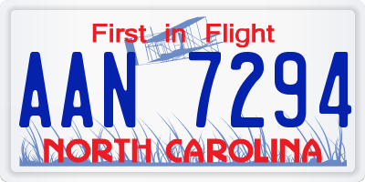NC license plate AAN7294