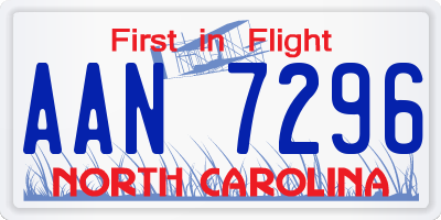 NC license plate AAN7296