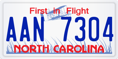 NC license plate AAN7304