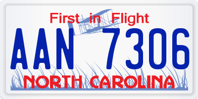 NC license plate AAN7306