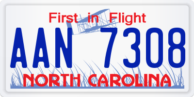 NC license plate AAN7308