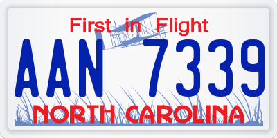 NC license plate AAN7339