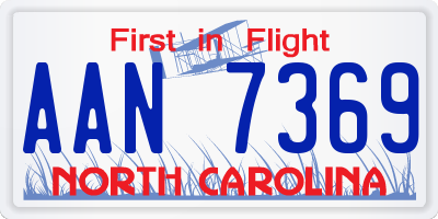 NC license plate AAN7369
