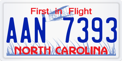 NC license plate AAN7393