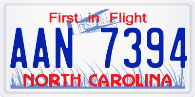 NC license plate AAN7394