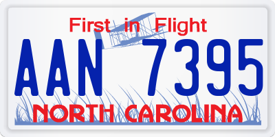 NC license plate AAN7395