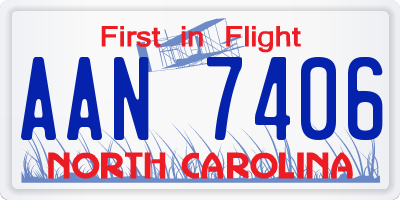 NC license plate AAN7406