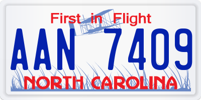NC license plate AAN7409