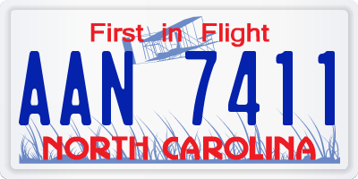 NC license plate AAN7411