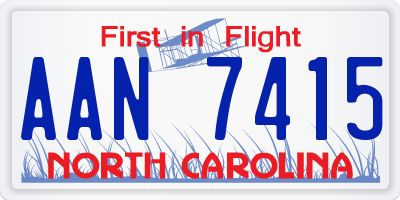 NC license plate AAN7415