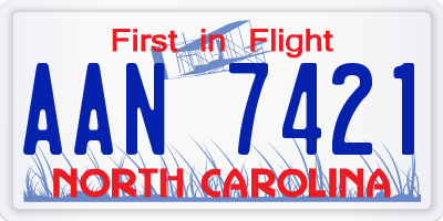 NC license plate AAN7421
