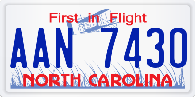 NC license plate AAN7430