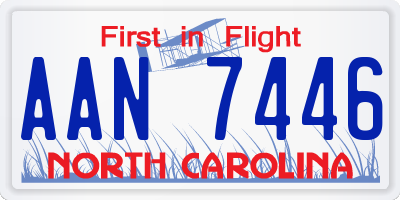 NC license plate AAN7446