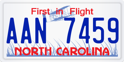 NC license plate AAN7459