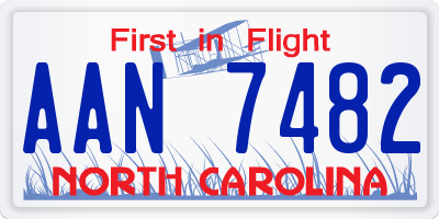 NC license plate AAN7482