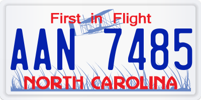 NC license plate AAN7485