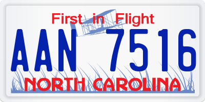 NC license plate AAN7516