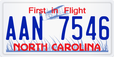NC license plate AAN7546