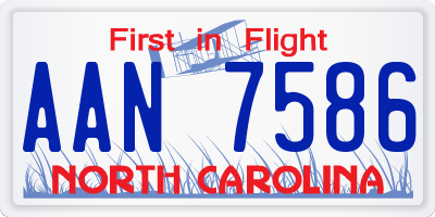 NC license plate AAN7586