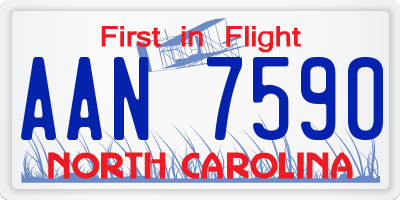 NC license plate AAN7590