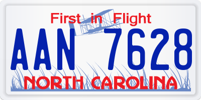 NC license plate AAN7628