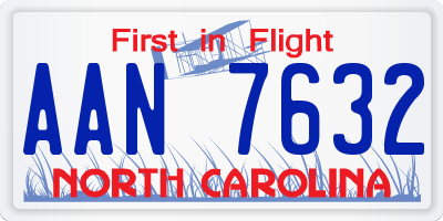 NC license plate AAN7632