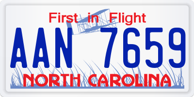NC license plate AAN7659