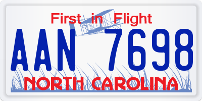 NC license plate AAN7698