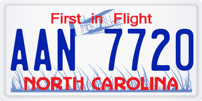 NC license plate AAN7720