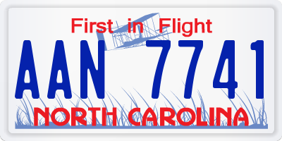 NC license plate AAN7741