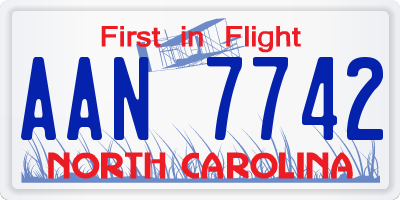 NC license plate AAN7742