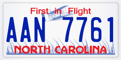 NC license plate AAN7761