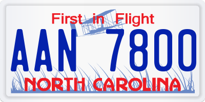 NC license plate AAN7800