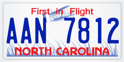 NC license plate AAN7812