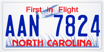 NC license plate AAN7824