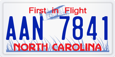 NC license plate AAN7841