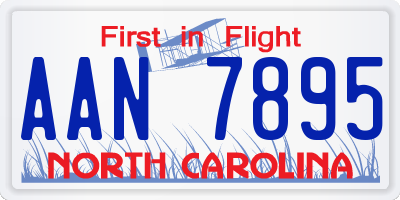 NC license plate AAN7895