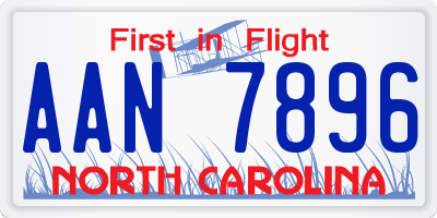 NC license plate AAN7896