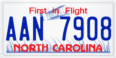NC license plate AAN7908